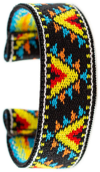 Yellow Chevron Elastic Watch Band