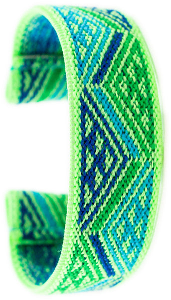 Bright Green Chevron Elastic Watch Band