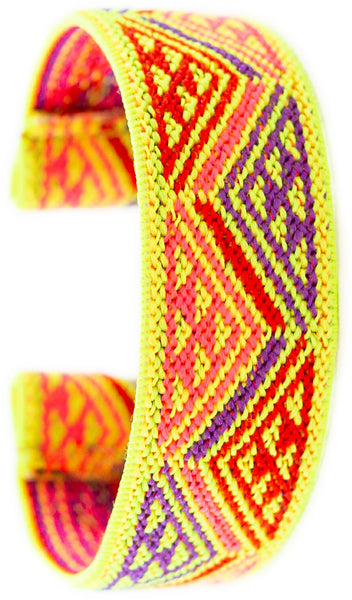 Yellow Orange Tribal Elastic Watch Band