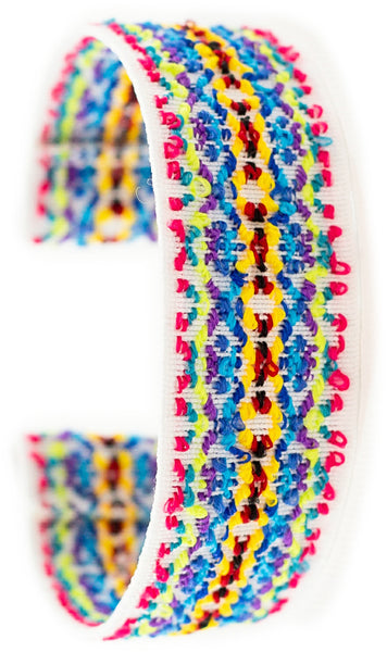 White Tribal Elastic Watch Band