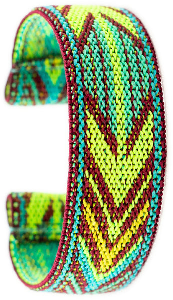 Neon Teal Tribal Elastic Watch Band