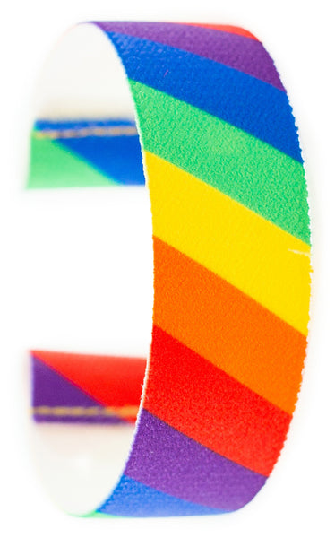 Rainbow Striped Elastic Watch Band