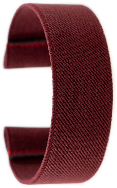 Solid Dark Red Elastic Watch Band