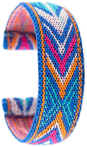 Blue Chevron Elastic Watch Band