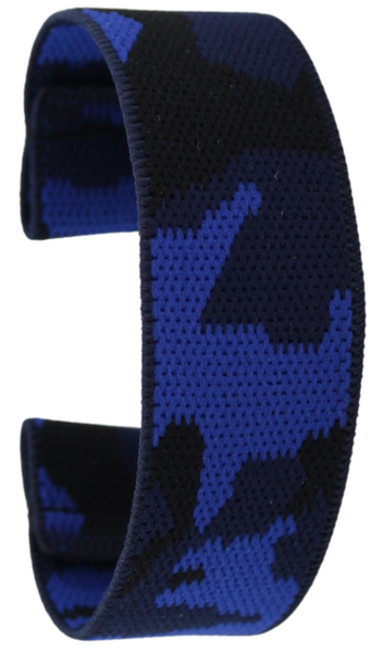 Blue Camo Elastic Watch Band