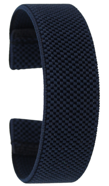 Dark Blue Textured Elastic Watch Band