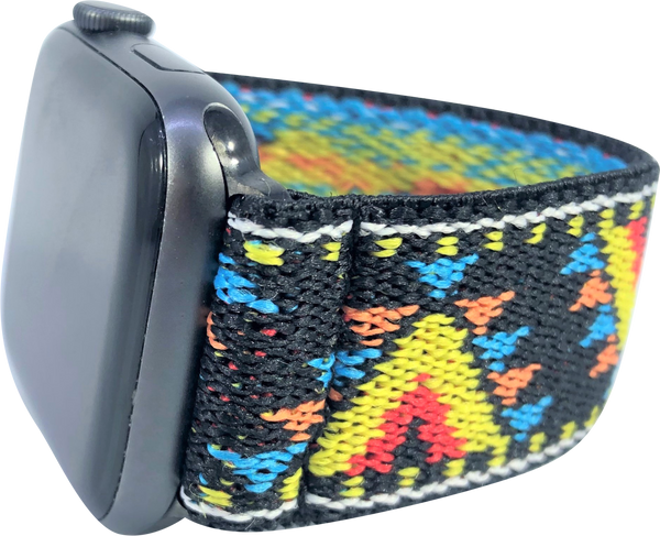 Yellow Chevron Elastic Watch Band