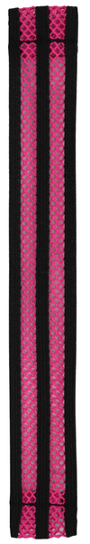Black Pink Fishnet Textured Elastic Watch Band