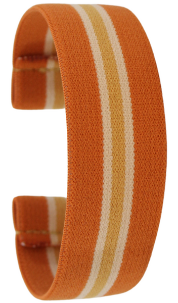 Orange Yellow Stripes Elastic Watch Band