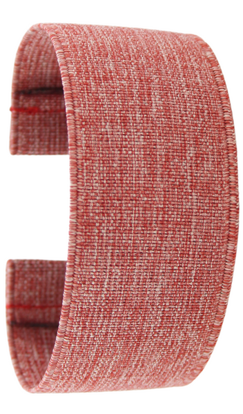 Extra Wide Red Denim Elastic Watch Band