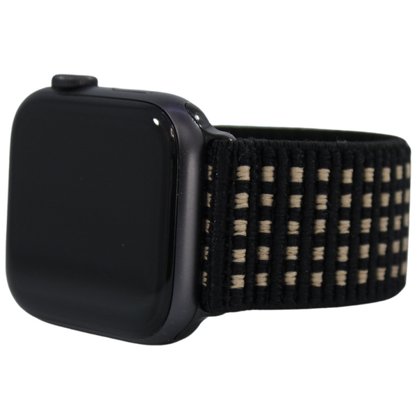 Black Safari Texture Elastic Watch Band