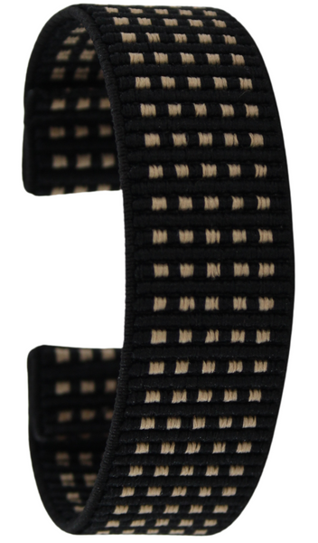 Black Safari Texture Elastic Watch Band