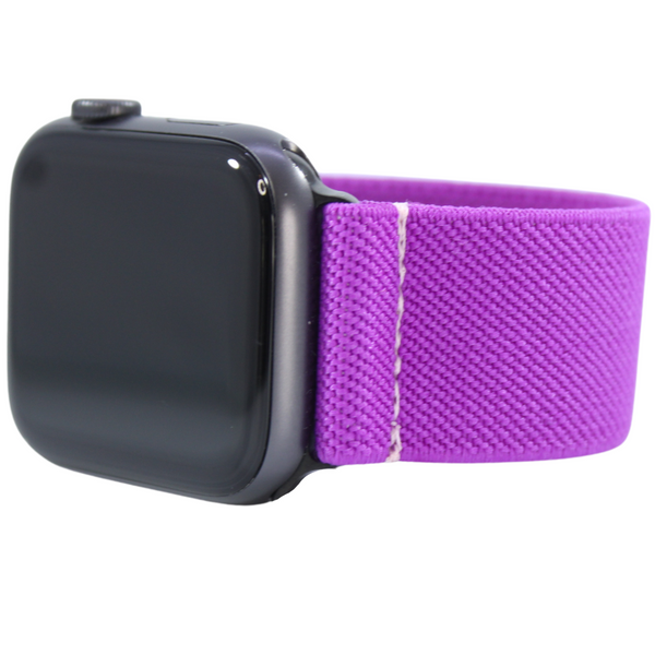 Solid Purple Orchid Elastic Watch Band