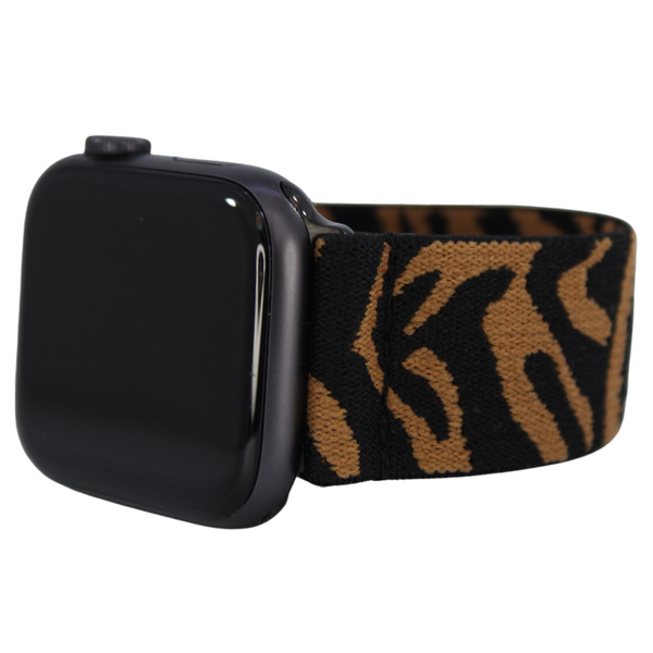 Brown Tiger Stripes Elastic Watch Band