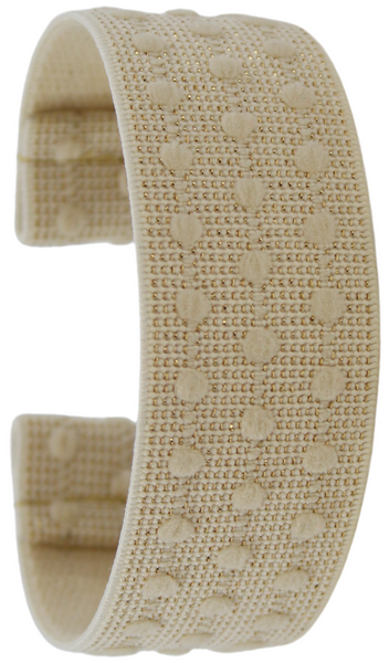 Beige Glitter Textured Dots Elastic Watch Band
