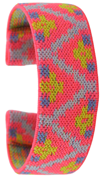 Neon Pink Tribal Chevron Elastic Watch Band