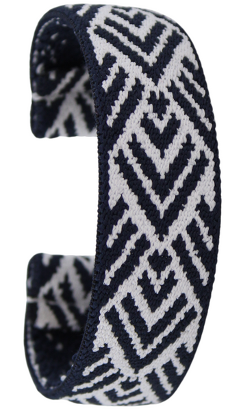 Navy Blue Tribal Elastic Watch Band