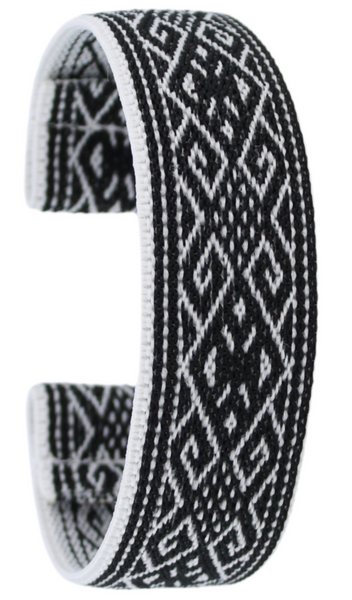 White Black Tribal Elastic Watch Band
