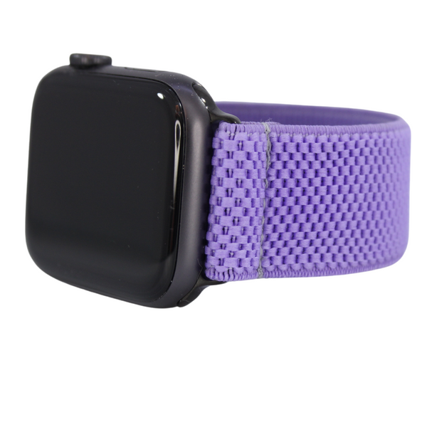 Textured Purple Elastic Watch Band