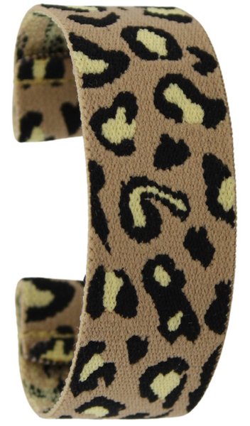Tan Leopard Elastic Watch Band
