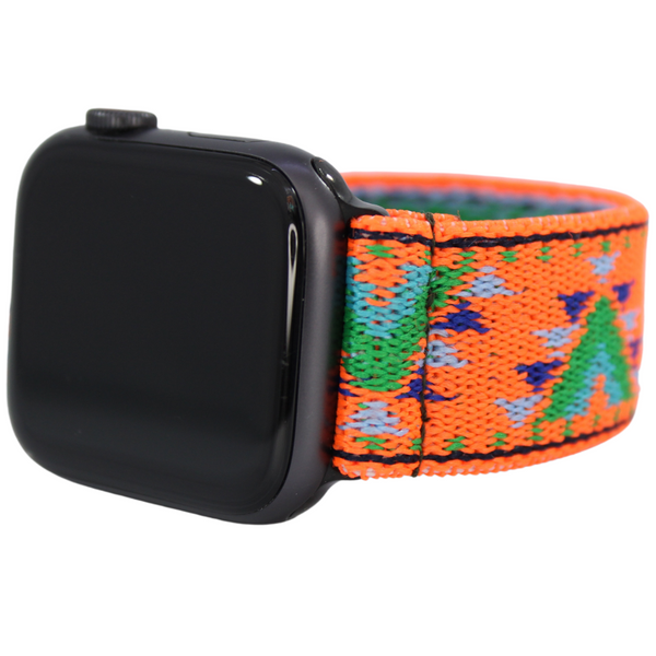 Orange Blue Green Chevron Elastic Watch Band