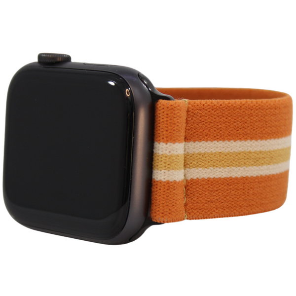 Orange Yellow Stripes Elastic Watch Band