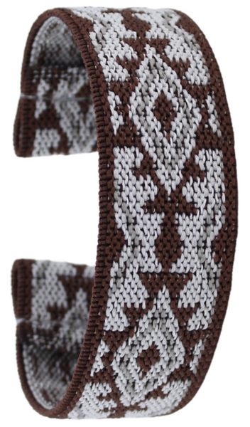 Brown Grey Tribal Elastic Watch Band