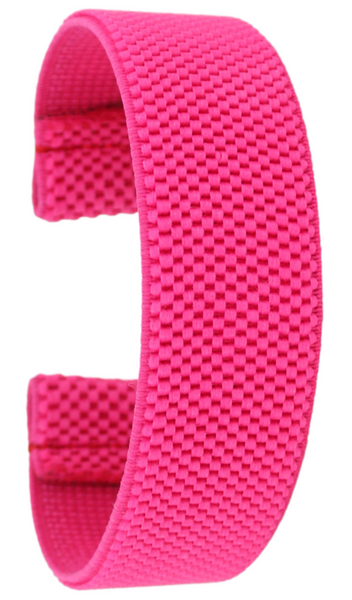Solid Hot Pink Textured Elastic Watch Band
