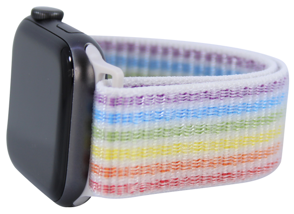 Light Rainbow Nylon Loop Band for Apple Watch