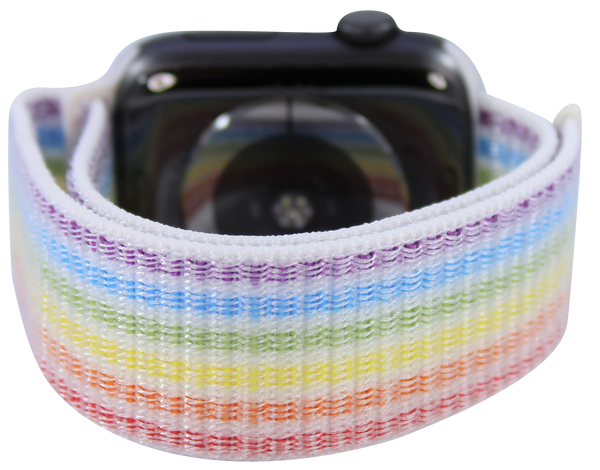 Light Rainbow Nylon Loop Band for Apple Watch