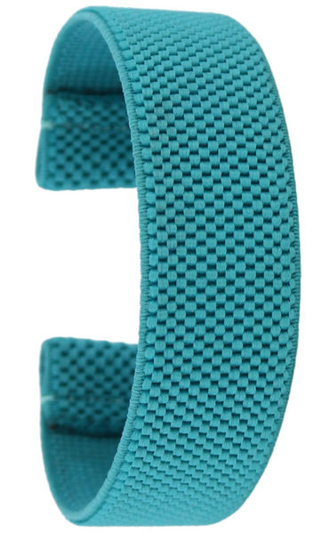 Teal Blue Textured Dots Elastic Watch Band