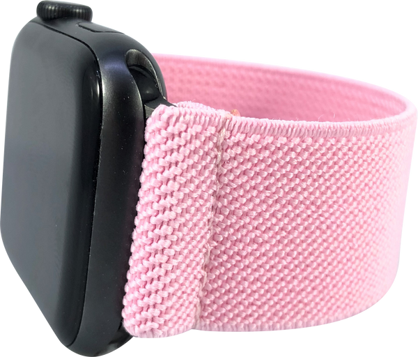Solid Light Pink Elastic Watch Band