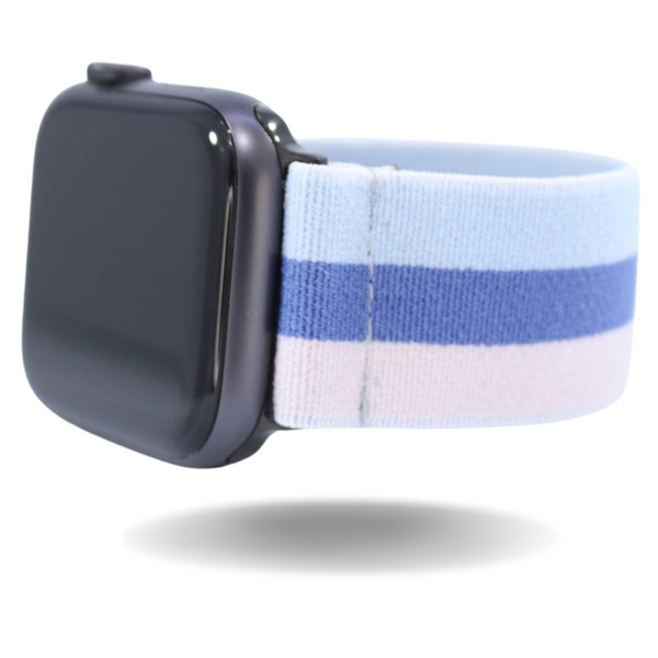 Pastel Pink Purple Stripes Elastic Watch Band