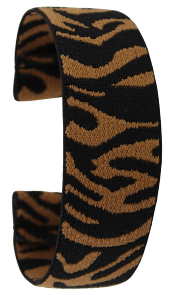 Brown Tiger Stripes Elastic Watch Band