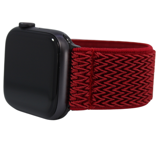 Retro Red Chevron Elastic Watch Band