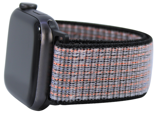 Orange Checkers Nylon Loop Band for Apple Watch