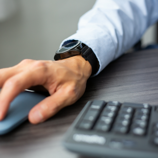 Solid Black Elastic Watch Band