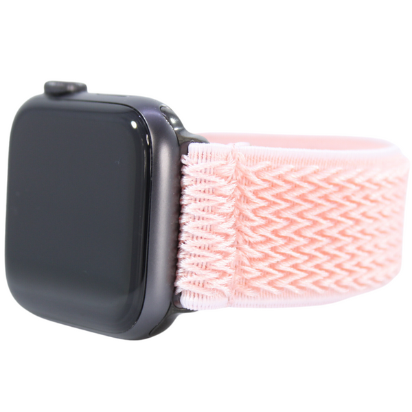 Retro Baby Pink Chevron Elastic Watch Band