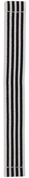 White Black Striped Elastic Watch Band
