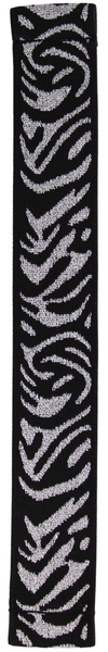 Black Sparkle Zebra Elastic Watch Band