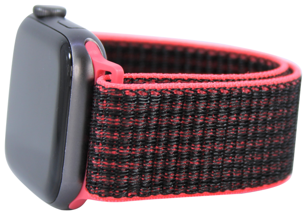 Black Pink Nylon Loop Band for Apple Watch