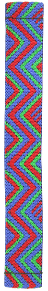 Blue Green Red Zigzag Elastic Watch Band