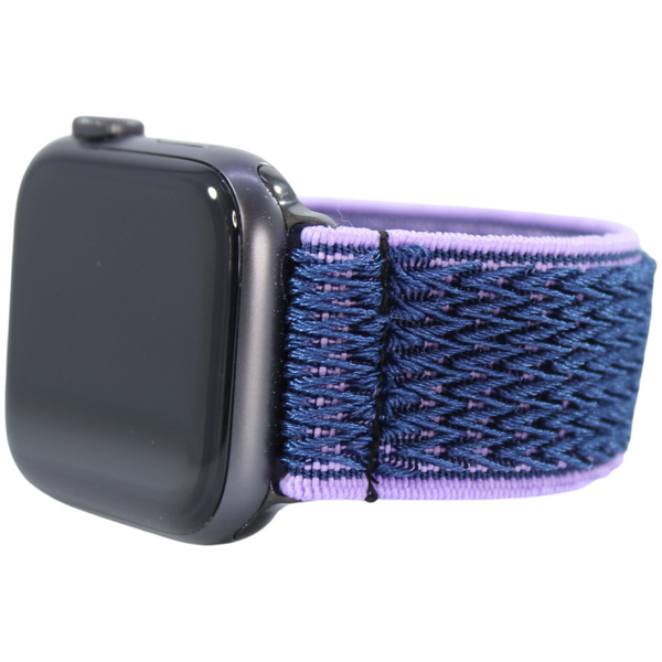 Retro Blue Purple Chevron Elastic Watch Band