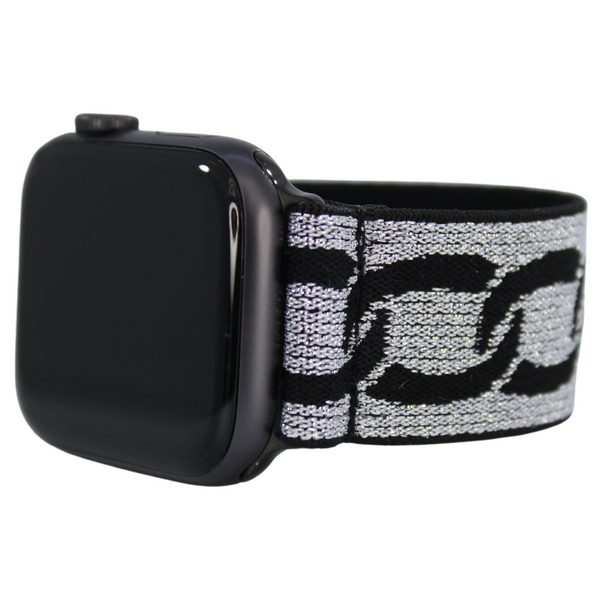 Black Glitter Chain Elastic Watch Band