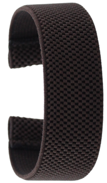 Mocha Textured Elastic Watch Band