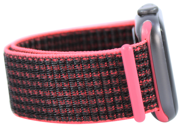 Black Pink Nylon Loop Band for Apple Watch