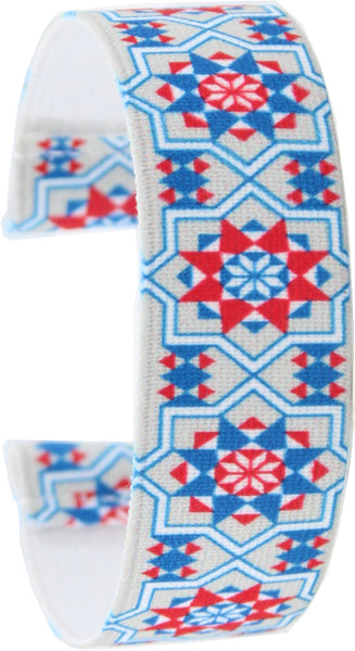 Red White Snowflake Elastic Watch Band