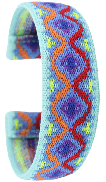 Teal Blue Tribal Elastic Watch Band