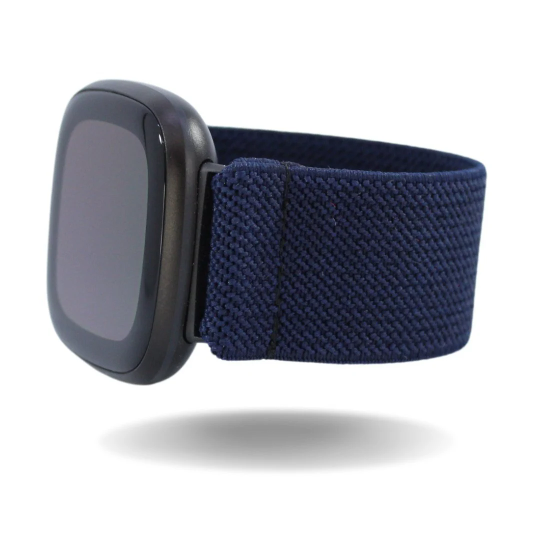 Solid Dark Blue Elastic Watch Band